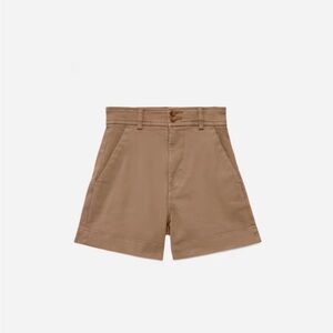 Everlane the Way-High Twill Short in Ash Brown